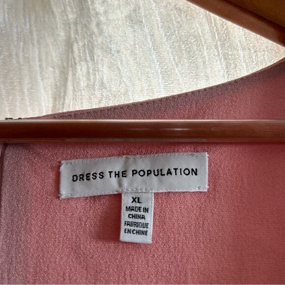 Dress The Population Elle Sheath Dress Sweetheart Neckline Pink NEW Size XL - Picture 3 of 6